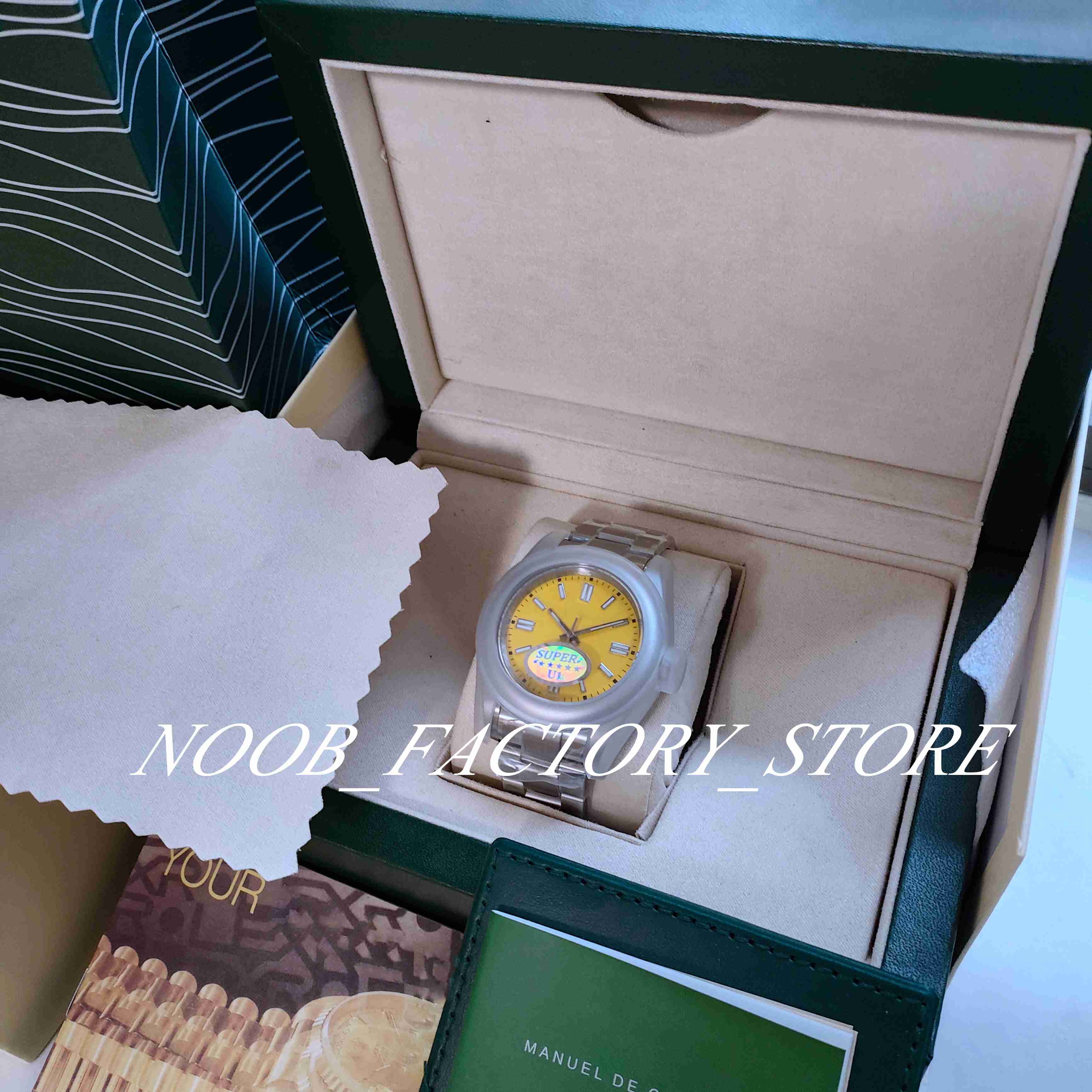 Super U1 Factory Version Watch 2813 Automatic Movement Wristwatch 41mm Yellow Dial Sapphire Glass Luminous Men Watches Original Box, Original box certificate
Super U1 Factory Version Watch 2813 Automatic Movement Wristwatch 41mm Yellow Dial Sapphire Glass Luminous Men Watches Original Box, Original box certificate