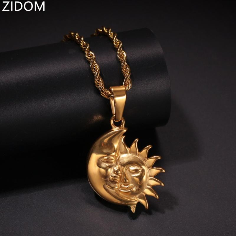 2020 New arrived Men Hip hop Moon and Sun pendant necklaces Stainless Steel fashion male vintage charm Necklace jewelry gifts
2020 New arrived Men Hip hop Moon and Sun pendant necklaces Stainless Steel fashion male vintage charm Necklace jewelry gifts