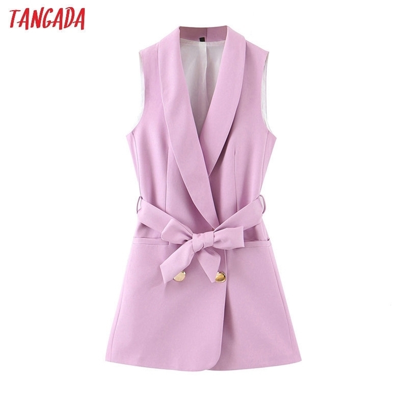 Tangada women solid long waistcoat vest coat with slash office ladies sleeveless blazer double breasted top SL281 201028, Purple
Tangada women solid long waistcoat vest coat with slash office ladies sleeveless blazer double breasted top SL281 201028, Purple