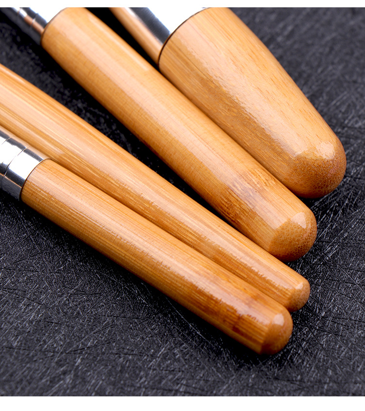 Bamboo Handle Makeup Brushes Set Professional Cosmetics Brush kits Kabuki BrushesBrochas De Maquillaje De Bambu Kabuki Brushes 11pcs