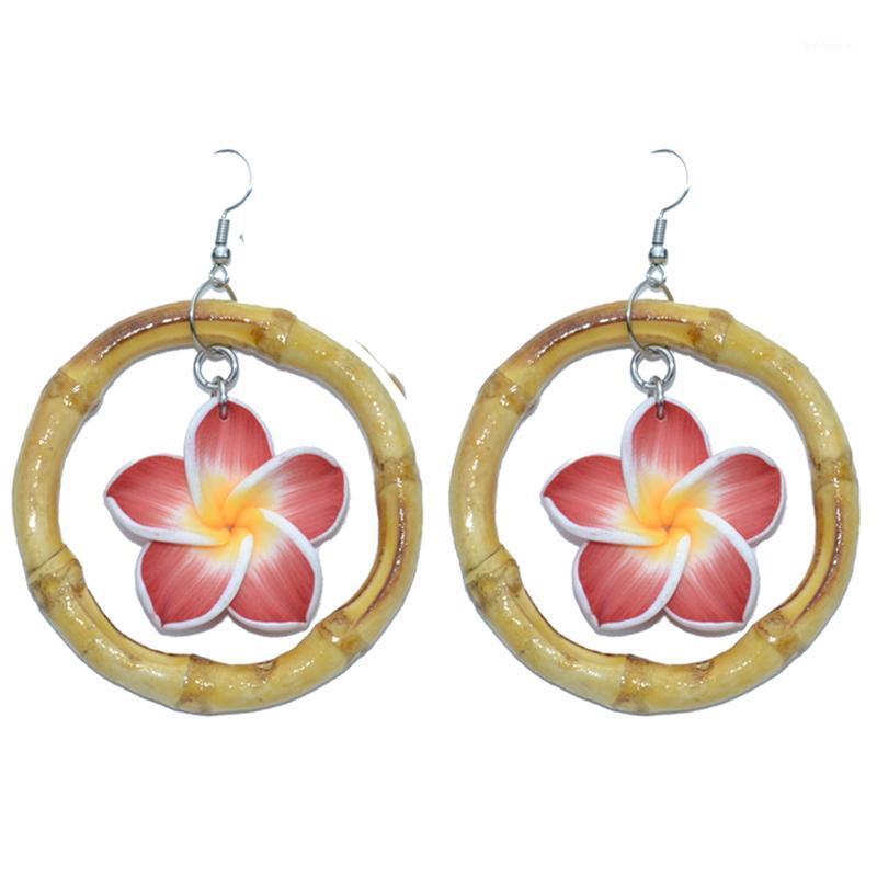 New fashion 50mm Round Bamboo Earrings With Plumeria Flower Dangle earrings Hawaiian Holiday Jewelry1
New fashion 50mm Round Bamboo Earrings With Plumeria Flower Dangle earrings Hawaiian Holiday Jewelry1