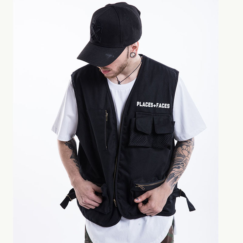 Places+Faces Sleeveless Jacket Men Women 1:1 High-Quality Autumn Winter Places Faces Jackets Fashion Hip Hop Places+Faces Jacket T200502