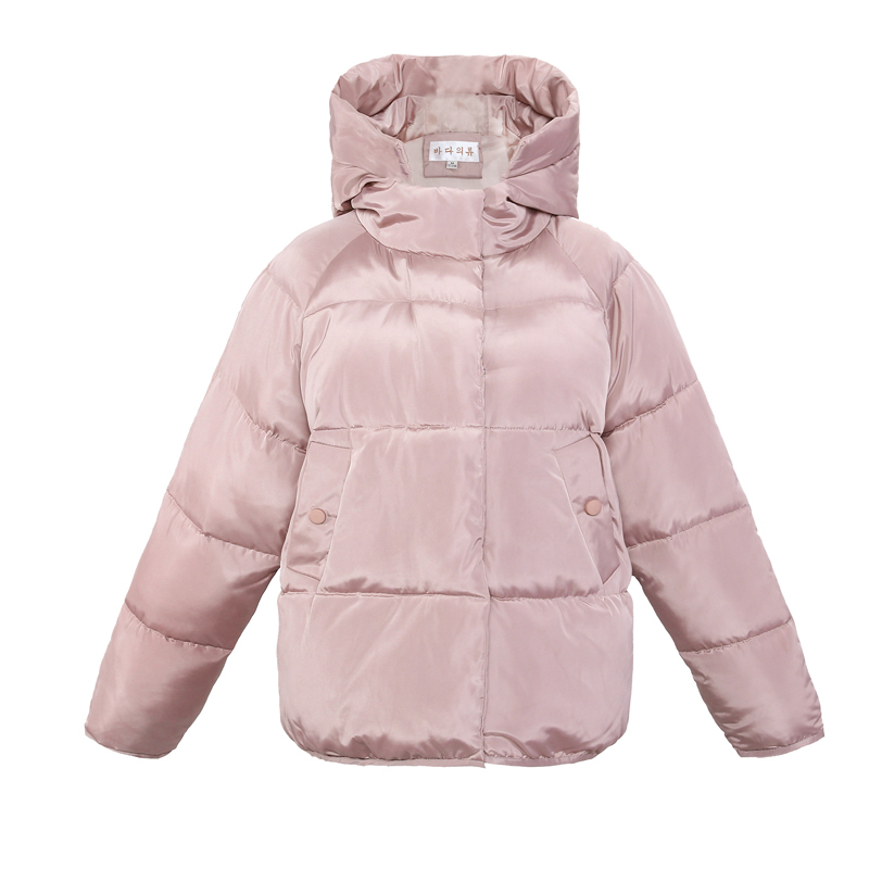 Winter Basic Puffer Jacket Women Solid Parka Coats Plus Size Hooded Thick Stand Collar Cotton Padded Casual Vetement Femme 201027