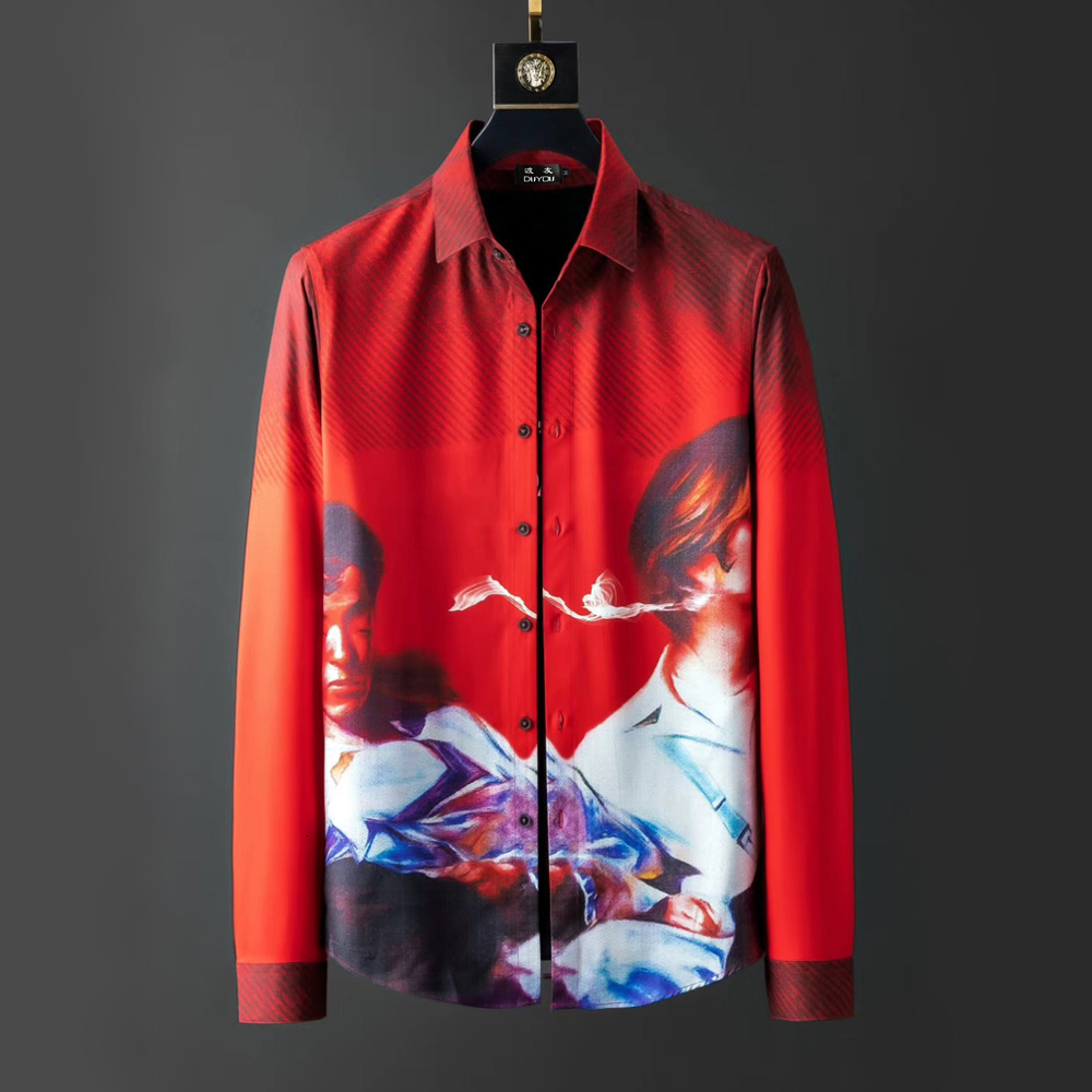 Mens Cotton Dress Shirt Men Red 3d Character Print High Quality Slim Fit Casual Shirts Dy2911 Zmbm
Mens Cotton Dress Shirt Men Red 3d Character Print High Quality Slim Fit Casual Shirts Dy2911 Zmbm