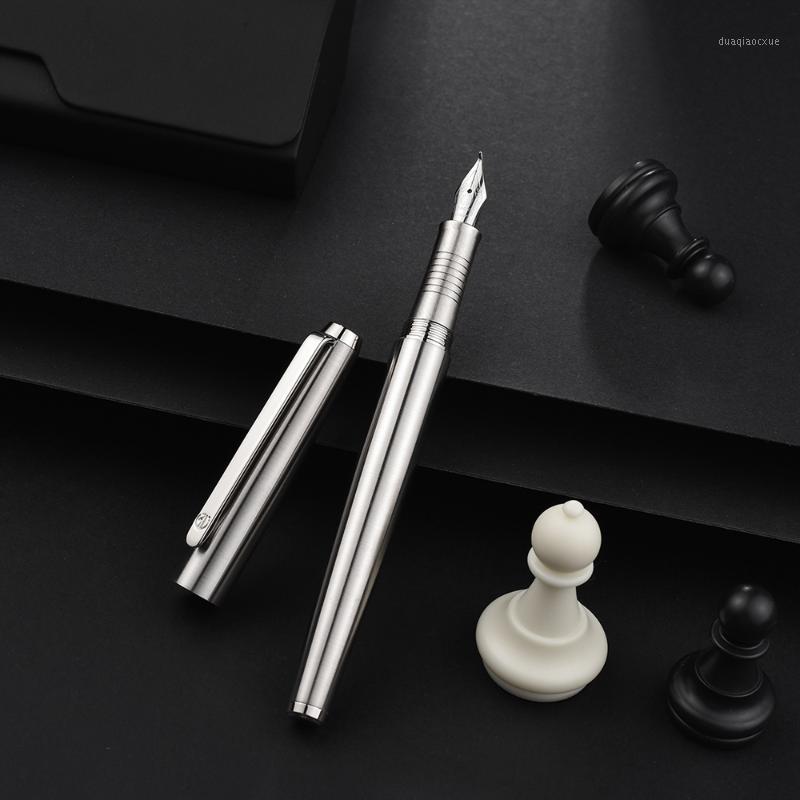 Hongdian 517S Metal Stainless Steel Silver Fountain Pen EF/F/Bent Nib Excellent Writing Gift Ink Pen for Business Office Home1, As pic
Hongdian 517S Metal Stainless Steel Silver Fountain Pen EF/F/Bent Nib Excellent Writing Gift Ink Pen for Business Office Home1, As pic
