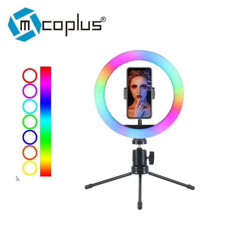 Mcoplus RGB Selfie LED Ring Light with Tripod Stand for Makeup YouTube Video 8/10/13 Inch Dimmable Photography Lighting
Mcoplus RGB Selfie LED Ring Light with Tripod Stand for Makeup YouTube Video 8/10/13 Inch Dimmable Photography Lighting