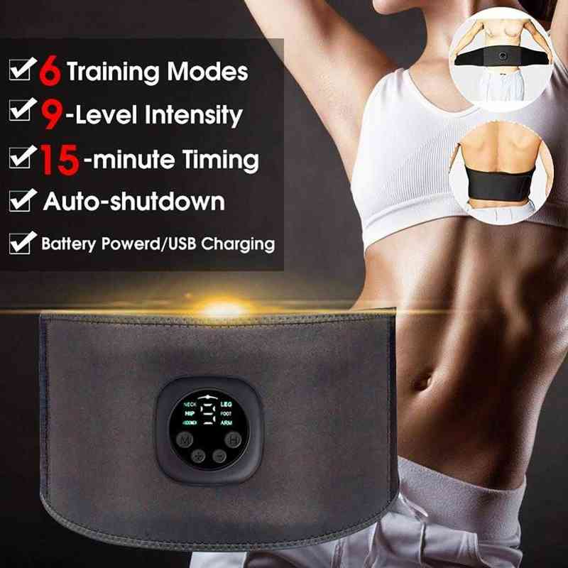 EMS Wireless Muscle Stimulator Trainer Smart Fitness Abdominal Training Electric Weight Loss belt Body Slimming Belt Unisex 220111