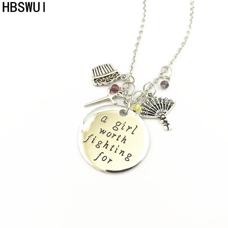 Pendant Necklaces HBSWUI Mulan Charm Necklace TV Movie Show High Quality Fshion Metal Jewelry Gifts For Woman Girl Men
Pendant Necklaces HBSWUI Mulan Charm Necklace TV Movie Show High Quality Fshion Metal Jewelry Gifts For Woman Girl Men
