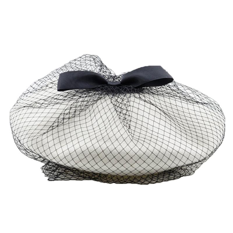DOUBCHOW Women's Mesh Veil Bowknot Artist Wool French Berets Cap Hats Classical Teenagers Girls Maiden Baret Beanie Cap Flat Hat, White
DOUBCHOW Women's Mesh Veil Bowknot Artist Wool French Berets Cap Hats Classical Teenagers Girls Maiden Baret Beanie Cap Flat Hat, White
