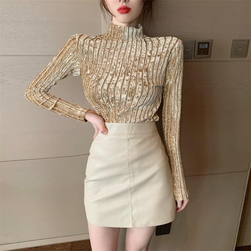 Autumn Winter Women Pullover Fashion High Stretch Bottom Clothing Female Long Sleeve Turtleneck Tops Korean Casual Jumper, Black
Autumn Winter Women Pullover Fashion High Stretch Bottom Clothing Female Long Sleeve Turtleneck Tops Korean Casual Jumper, Black
