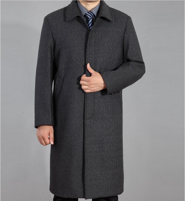 winter tweed long coat handsome warm peaked lapel groom groomsmen wedding tuxedos prom party blazer jacket only one piece