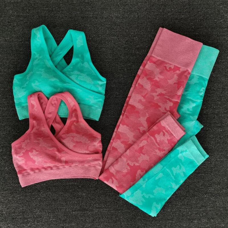 2 Pieces of Seamless Camouflage Yoga Wear Bra Sportswear Workout Clothes Fitness Pants+Sports Bra Women' Yoga Suit workout set, Suit pink
2 Pieces of Seamless Camouflage Yoga Wear Bra Sportswear Workout Clothes Fitness Pants+Sports Bra Women' Yoga Suit workout set, Suit pink