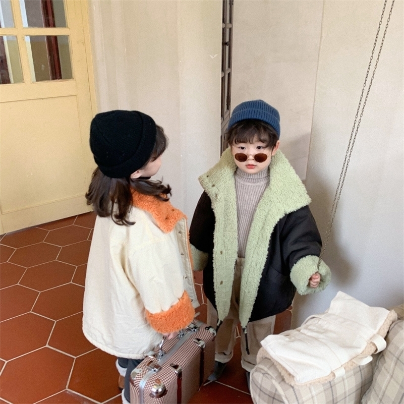 Winter fashion warm Wool long coats Boys girls oversized korean style reversible jackets Parkas 201102, Green
Winter fashion warm Wool long coats Boys girls oversized korean style reversible jackets Parkas 201102, Green