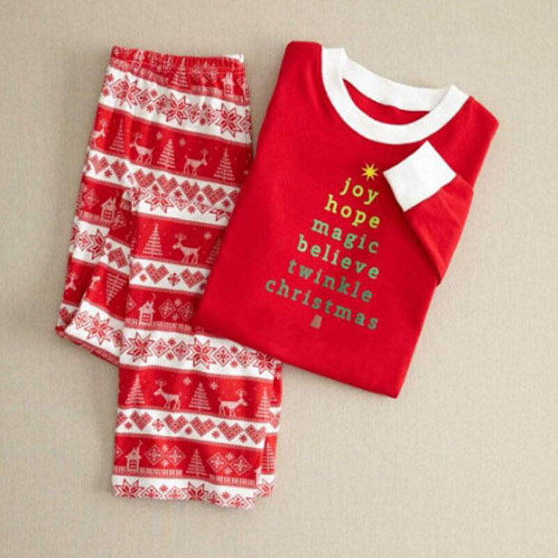 New Year Family Christmas Pajamas Family Matching Outfit Father Mother Daughter Girl Boy Clothing Sets Pyjamas Family Look 201128