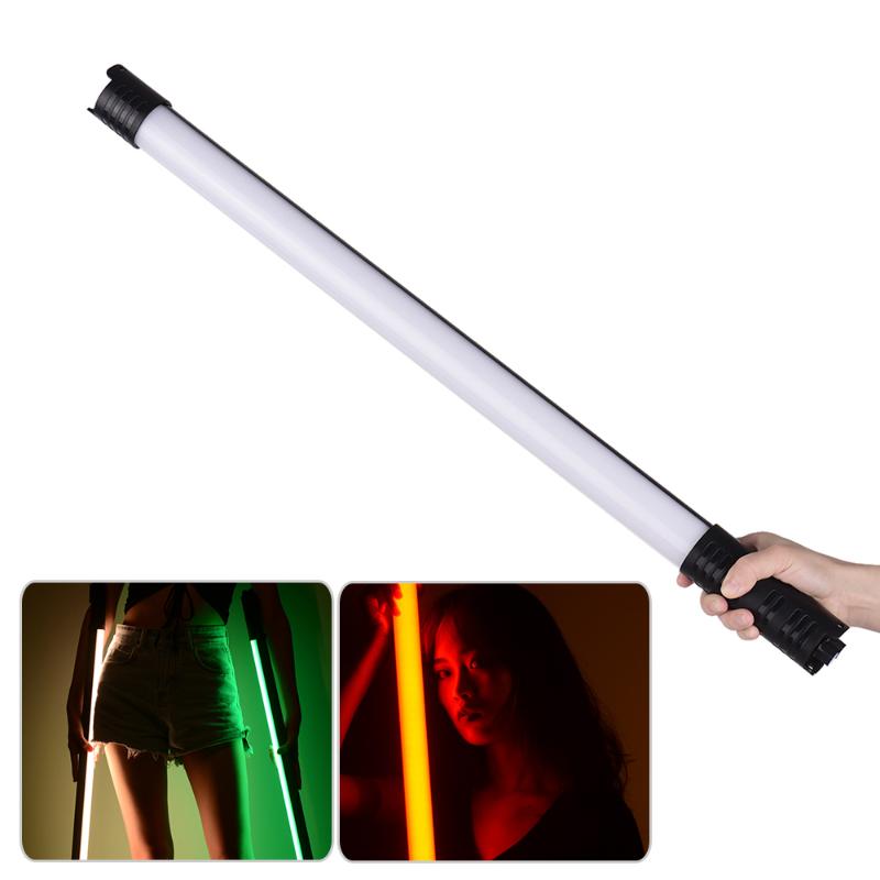 Handheld Photography Light Fill-in Lamp 12 Lighting Effect Phone APP Control with Power Adapter Carry Bag 2pcs Retaining Bracket