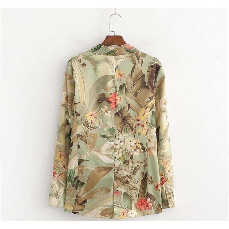 Summer Suit Set Leisure Kimono Blazer Jacket High Waist Straight Pants Two Piece Set Floral Printing Vacation Clothes Women 201120