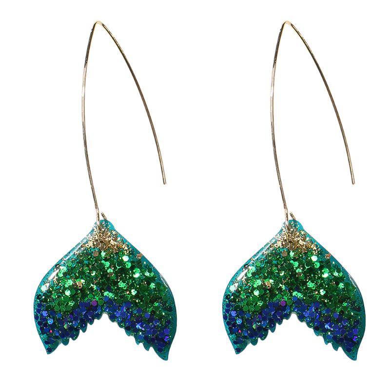 1 Pair Mermaid Earrings Fashion Fish Tail Earrings Delicate Ear Drop Creative Ear Jewelry Simple Dangler for Woman (Blue
1 Pair Mermaid Earrings Fashion Fish Tail Earrings Delicate Ear Drop Creative Ear Jewelry Simple Dangler for Woman (Blue