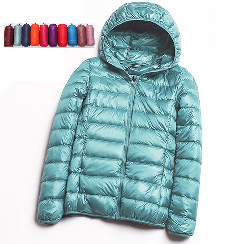 2019 New Autumn Winter Women Thin White Duck Down Jacket Parka Female Ultra Light Down Coat Short Tops Pocket Parkas Plus Size T200102