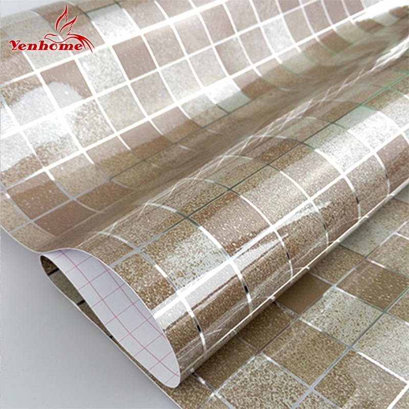 Modern PVC Self adhesive Wallpaper Bathroom Wall Paper Kitchen Waterproof Mosaic Tile Stickers Vinyl Home Decor Wall Stickers Y200103
Modern PVC Self adhesive Wallpaper Bathroom Wall Paper Kitchen Waterproof Mosaic Tile Stickers Vinyl Home Decor Wall Stickers Y200103