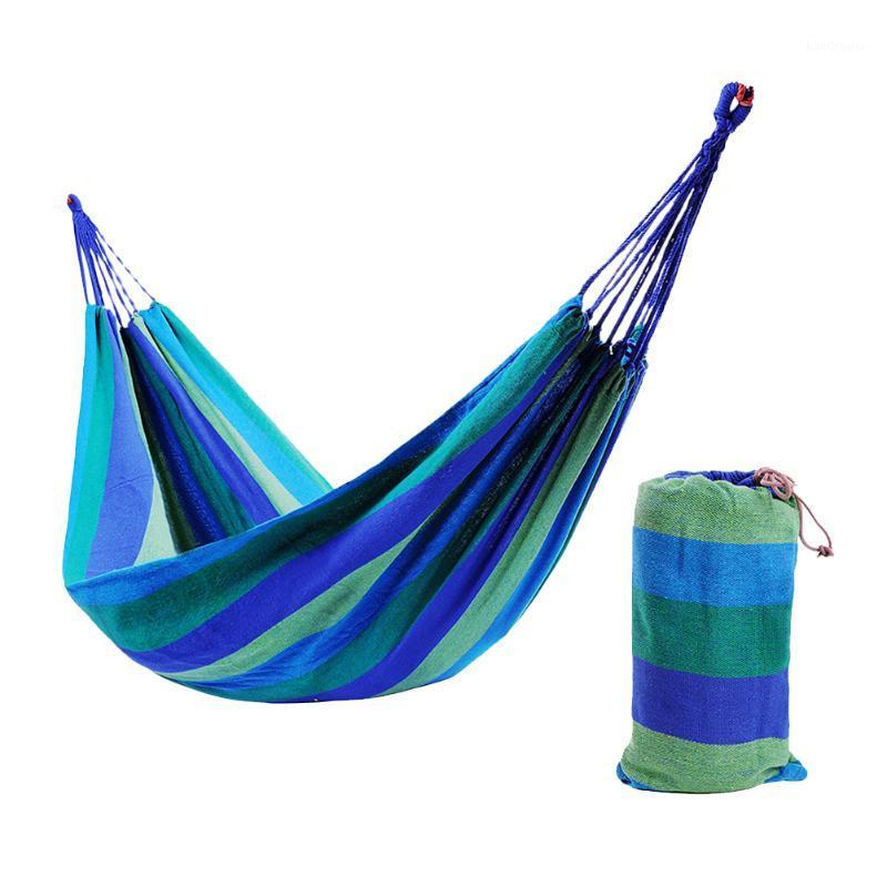 1 Set Double Camping Hammock Rainbow Striped Canvas Hammock Swing Portable Widen for Camping Travel (Blue)1
1 Set Double Camping Hammock Rainbow Striped Canvas Hammock Swing Portable Widen for Camping Travel (Blue)1