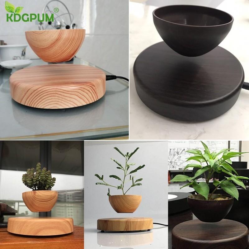 EU/US/AU Plug Levitating Air Bonsai Pot Magnetic Levitation Plants Planter Flower Pots Potted Succulent Plant Home Office Decor