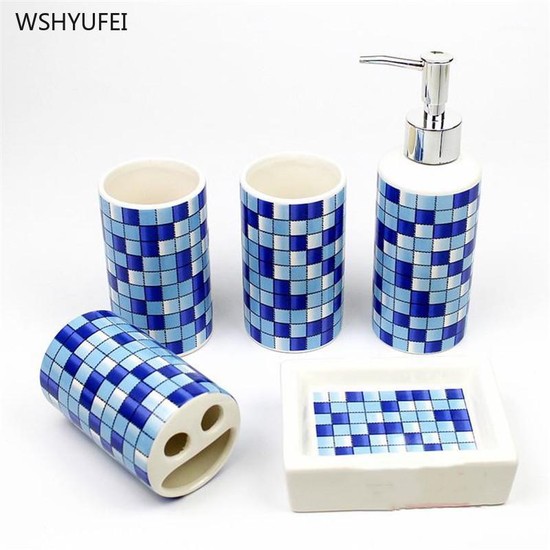 WSHYUFEI Ceramic suit bathroom cleaning supplies Five-piece set soap dispenser Toothbrush Holder home bathroom accessories1
WSHYUFEI Ceramic suit bathroom cleaning supplies Five-piece set soap dispenser Toothbrush Holder home bathroom accessories1