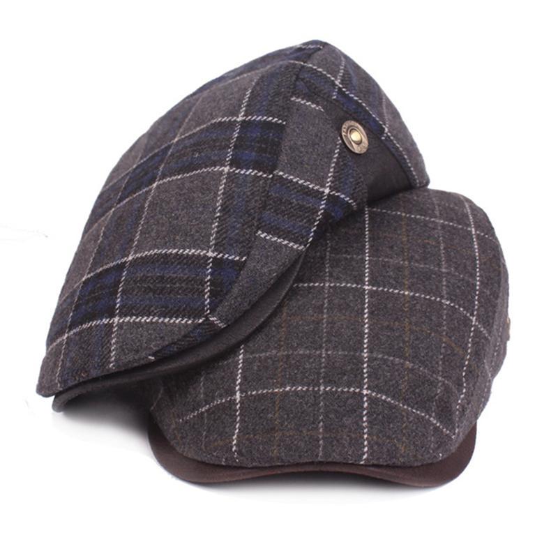 Woollen Tweed Men Flat Cap Large Check Retro Vintage Newsboy Caps Fall Winter Warm Ivy Hat Cabbie Driver Father Boina BLM06, Black
Woollen Tweed Men Flat Cap Large Check Retro Vintage Newsboy Caps Fall Winter Warm Ivy Hat Cabbie Driver Father Boina BLM06, Black