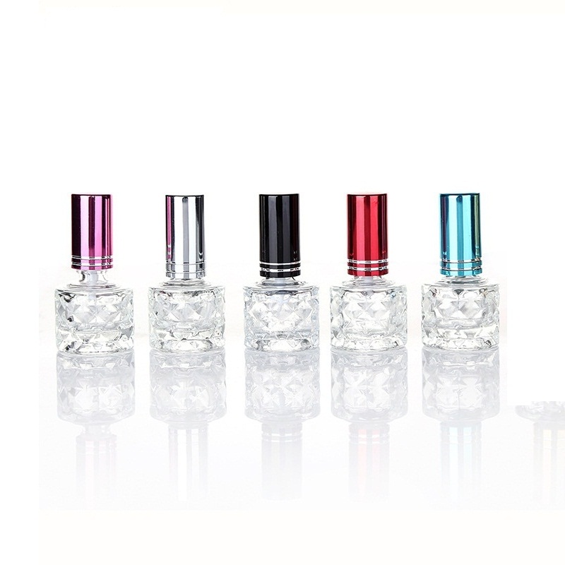 8ml Mini Crystal Glass Essential Oil Perfume Bottle nail polish empty bottles Spray Atomizer Portable Travel Cosmetic Container