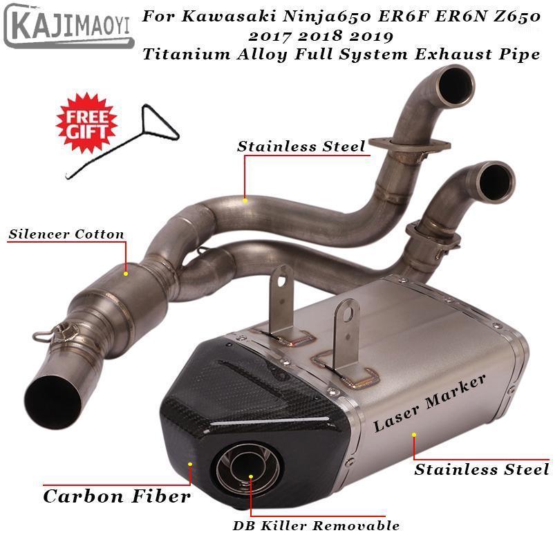Motorcycle Exhaust Titanium Alloy System Muffler Front Link Pipe Slip On For Ninja650 ER6F ER6N Z650 2020 20201
Motorcycle Exhaust Titanium Alloy System Muffler Front Link Pipe Slip On For Ninja650 ER6F ER6N Z650 2020 20201