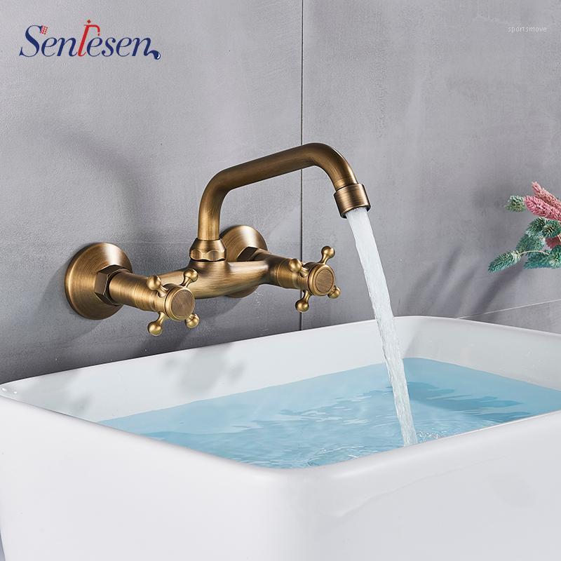 Senlesen Basin Faucet Bathroom Tap Antique Brass Wall Mounted Double Switches Brass Mixer Water Hot and Cold Water1
Senlesen Basin Faucet Bathroom Tap Antique Brass Wall Mounted Double Switches Brass Mixer Water Hot and Cold Water1