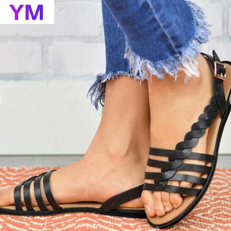 2021 Newest Woman Sandals Summer Fashion Style Flat Shoes Peep Toe Buckle Strap Solid Color Casual Sandals Big Size 34-43, Black
2021 Newest Woman Sandals Summer Fashion Style Flat Shoes Peep Toe Buckle Strap Solid Color Casual Sandals Big Size 34-43, Black