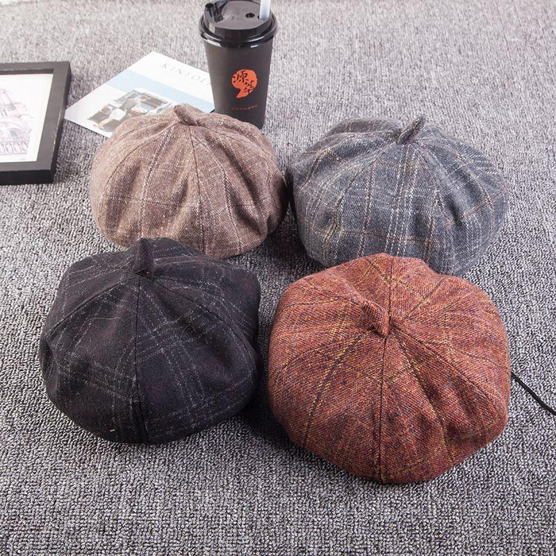 Female Fashion Octagonal Caps Women Autumn Winter Beret Female Retro Plaid Print Hats W31
Female Fashion Octagonal Caps Women Autumn Winter Beret Female Retro Plaid Print Hats W31