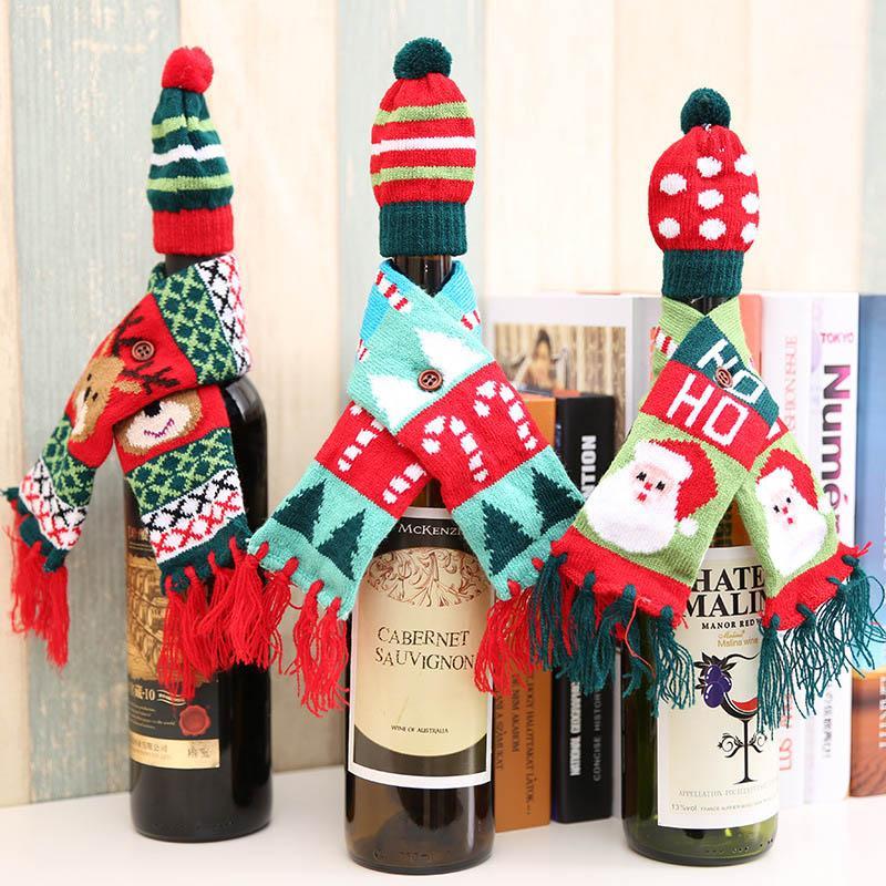 Hot Christmas Wine Bottle Cover Clothes Xmas bottle Hat Cap Scarf Covering Christmas Party Supplies Funny Table Decoration1
Hot Christmas Wine Bottle Cover Clothes Xmas bottle Hat Cap Scarf Covering Christmas Party Supplies Funny Table Decoration1