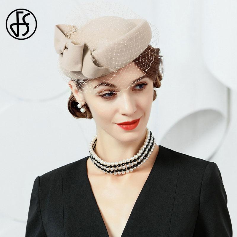 FS Fascinator Wedding Hats For Women Wool Pillbox Hat Autumn Winter Felt Hat With Veil Bow Lady Stewardess Cap Chapeau Fedoras1, Black
FS Fascinator Wedding Hats For Women Wool Pillbox Hat Autumn Winter Felt Hat With Veil Bow Lady Stewardess Cap Chapeau Fedoras1, Black