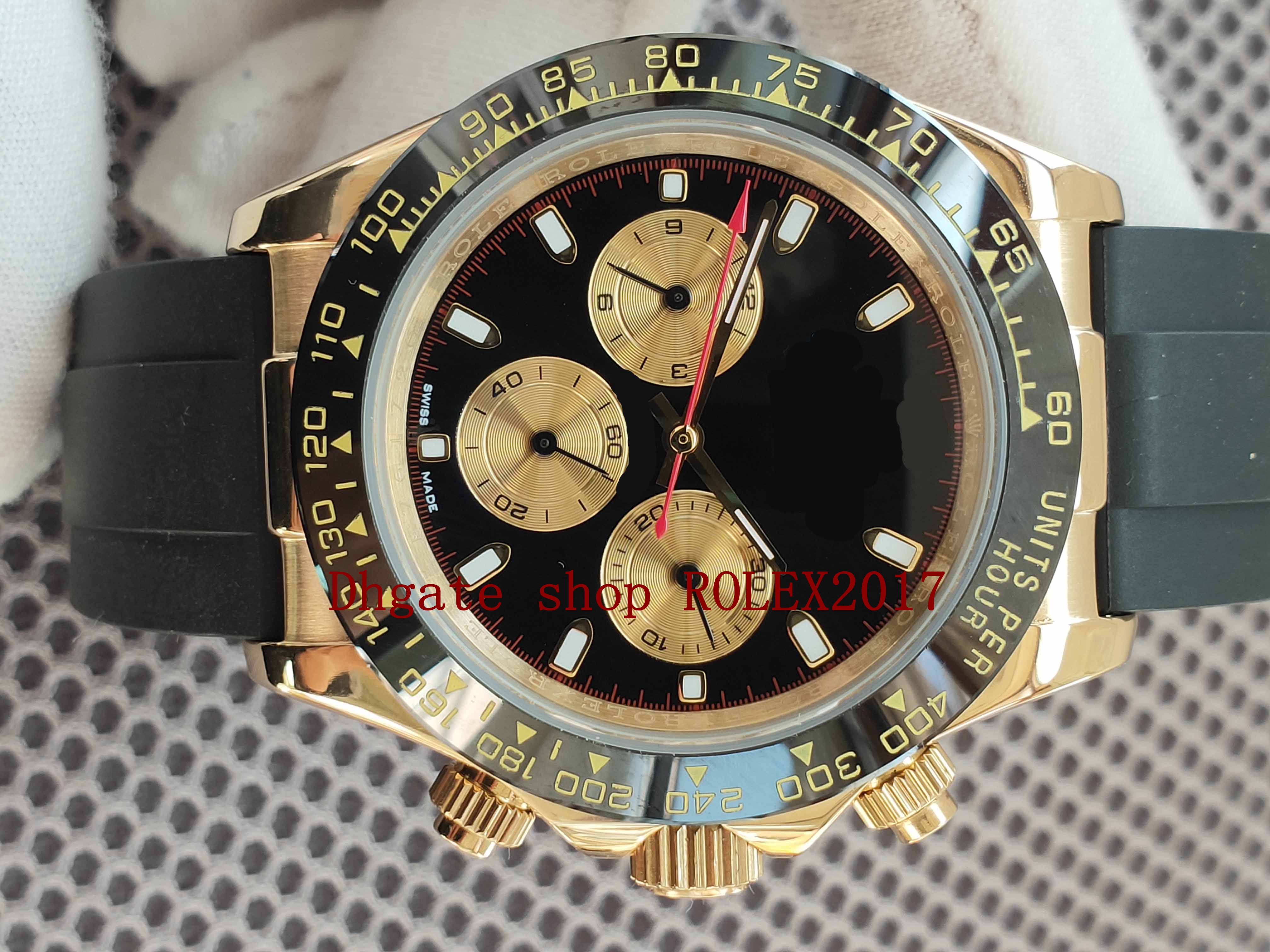 8styles 40MM Luxury Men's Dial Ceramic 116518 Rubber Strap no chronograph 2813 Movement Automatic Mens Watch men Wristwatches 2021, Slivery;brown
8styles 40MM Luxury Men's Dial Ceramic 116518 Rubber Strap no chronograph 2813 Movement Automatic Mens Watch men Wristwatches 2021, Slivery;brown