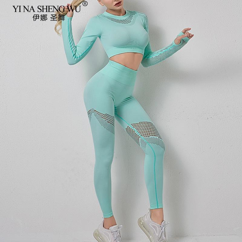 New Women Seamless Yoga Set Gym Clothing Fitness Leggings Cropped Shirts Sport Suit Women Long Sleeve Hollow Out Tracksuit Wear, Red 2pcs set
New Women Seamless Yoga Set Gym Clothing Fitness Leggings Cropped Shirts Sport Suit Women Long Sleeve Hollow Out Tracksuit Wear, Red 2pcs set