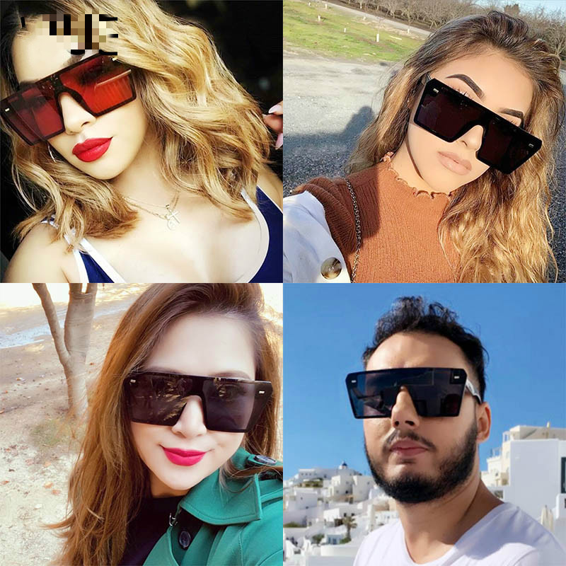 new20 Flat Top Oversized Square Sunglasses Women Fashion Retro Gradient Sun Glasses for womens mens Men Blue Big Frame Vintage Eyewear UV400, White;black
new20 Flat Top Oversized Square Sunglasses Women Fashion Retro Gradient Sun Glasses for womens mens Men Blue Big Frame Vintage Eyewear UV400, White;black