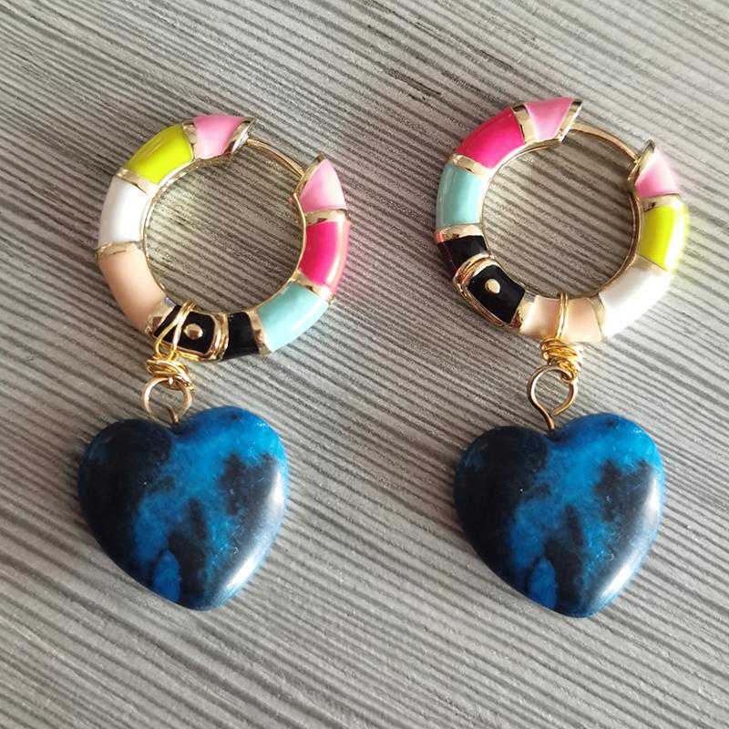 brincos Experience classic heart stone earrings bohemian Hoops colorful kolczyki for women unique charm accessories 2021 Moda
brincos Experience classic heart stone earrings bohemian Hoops colorful kolczyki for women unique charm accessories 2021 Moda