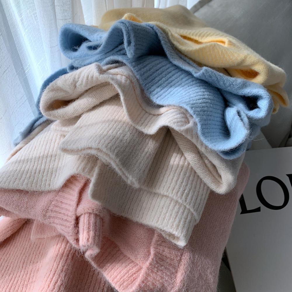 Loose Oversize Pullover Sweater Women Solid Casual Winter Knitted Sweater Mujer Maxi O-neck Thick Warm Sweater Women Tops 201023