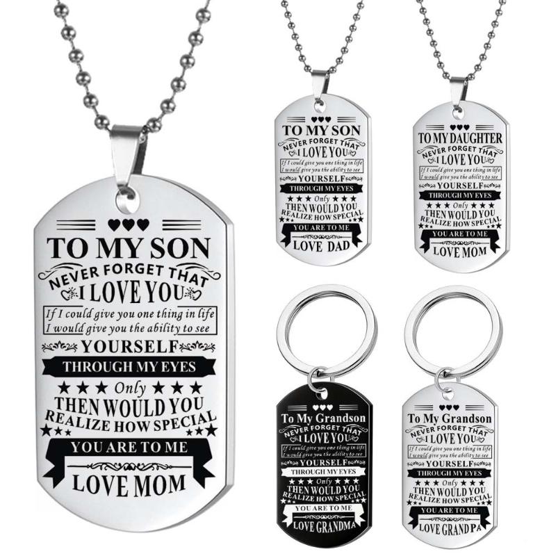 Kids Necklace Stainless Steel To My Son Daughter Just Do Your Best Love Mom Dad Dog Tag Necklace Birthday halloween
Kids Necklace Stainless Steel To My Son Daughter Just Do Your Best Love Mom Dad Dog Tag Necklace Birthday halloween