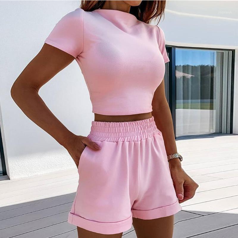 New Womens Solid Color Tracksuit Casual Short Sleeve Turtleneck Tops Sports High Waist Shorts Fitness Exercise Trainning Set#g41, Black
New Womens Solid Color Tracksuit Casual Short Sleeve Turtleneck Tops Sports High Waist Shorts Fitness Exercise Trainning Set#g41, Black