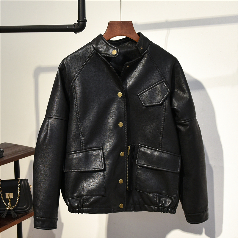 2021 Spring New Fall of the Women Long Black Pocket Biker Female Leather Plutonium Basic Jacket Outwear WWM4
2021 Spring New Fall of the Women Long Black Pocket Biker Female Leather Plutonium Basic Jacket Outwear WWM4