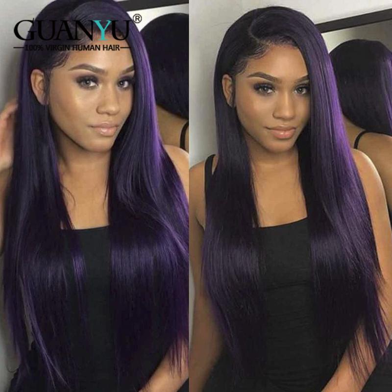 1B Purple Human Hair Wig Colored Ombre Lace Front Human Hair Wigs For Women 13X4 Preplucked Lace Wig with Dark Roots, As pic
1B Purple Human Hair Wig Colored Ombre Lace Front Human Hair Wigs For Women 13X4 Preplucked Lace Wig with Dark Roots, As pic