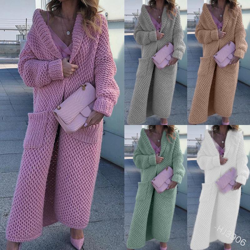 WEPBEL Women Long Knitted Cardigan Patchwork Solid Color Long Women' Knitwear Sweater Full Sleeve Autumn Winter, Black
WEPBEL Women Long Knitted Cardigan Patchwork Solid Color Long Women' Knitwear Sweater Full Sleeve Autumn Winter, Black