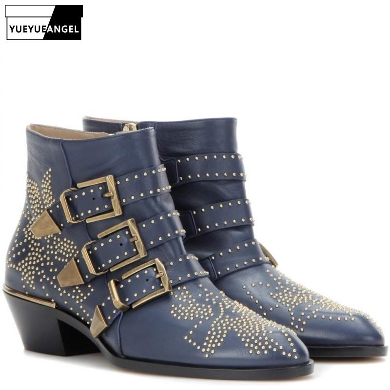 High Quality Leather Rivet Boots Women Buckle Strap Thick Heel Ankle Shoes Designer Pointed Toe Motorcycle Boots Plus Size 44, Gray
High Quality Leather Rivet Boots Women Buckle Strap Thick Heel Ankle Shoes Designer Pointed Toe Motorcycle Boots Plus Size 44, Gray