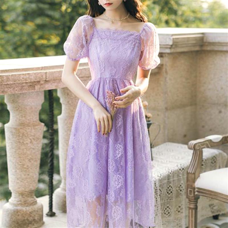Summer 2020 French Vintage White Dress Fashion Square Collar Puff Sleeve Casual New Thin Party Lace Dress One-piece Korean1, Purple
Summer 2020 French Vintage White Dress Fashion Square Collar Puff Sleeve Casual New Thin Party Lace Dress One-piece Korean1, Purple