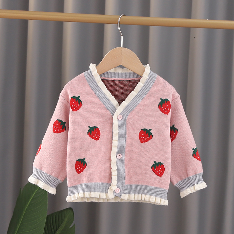 2021 New Autumn Sweaters for Girls Knitted Strawberry Embroidery Cardigan Baby Children Fashion Outwear Kids Clothes 0-2y Hoej, Pink
2021 New Autumn Sweaters for Girls Knitted Strawberry Embroidery Cardigan Baby Children Fashion Outwear Kids Clothes 0-2y Hoej, Pink