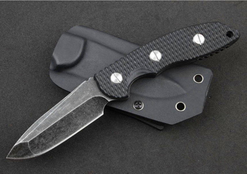New Arrival XM-18 Survival Straight Knife D2 Drop Point Stone Wash Blade Full Tang Black G10+ Stainless Steel Handle Knives With Kydex
New Arrival XM-18 Survival Straight Knife D2 Drop Point Stone Wash Blade Full Tang Black G10+ Stainless Steel Handle Knives With Kydex
