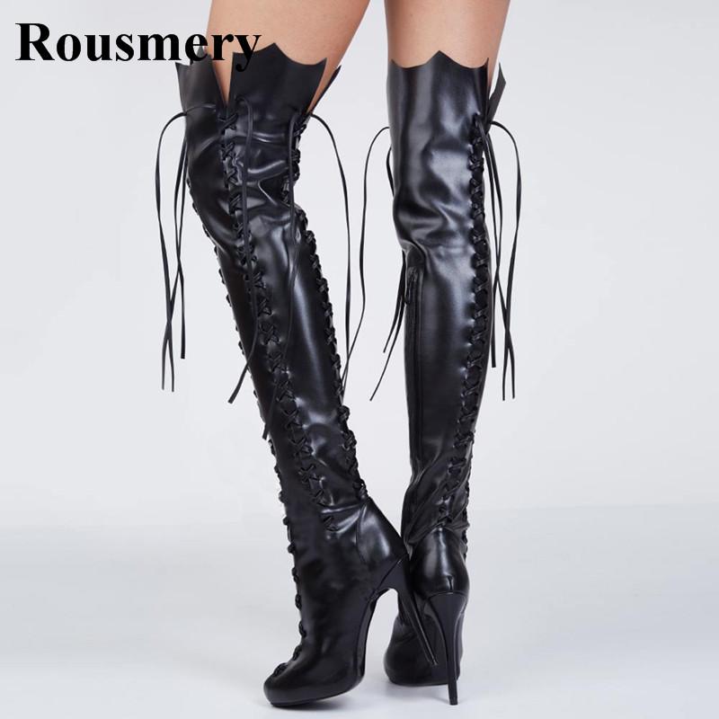 Women High Quality Round Toe Lace-up Black Leather Fringed Over Knee Gladiator Boots Cut-out Long High Heel Boots Free Shipping, As pic
Women High Quality Round Toe Lace-up Black Leather Fringed Over Knee Gladiator Boots Cut-out Long High Heel Boots Free Shipping, As pic