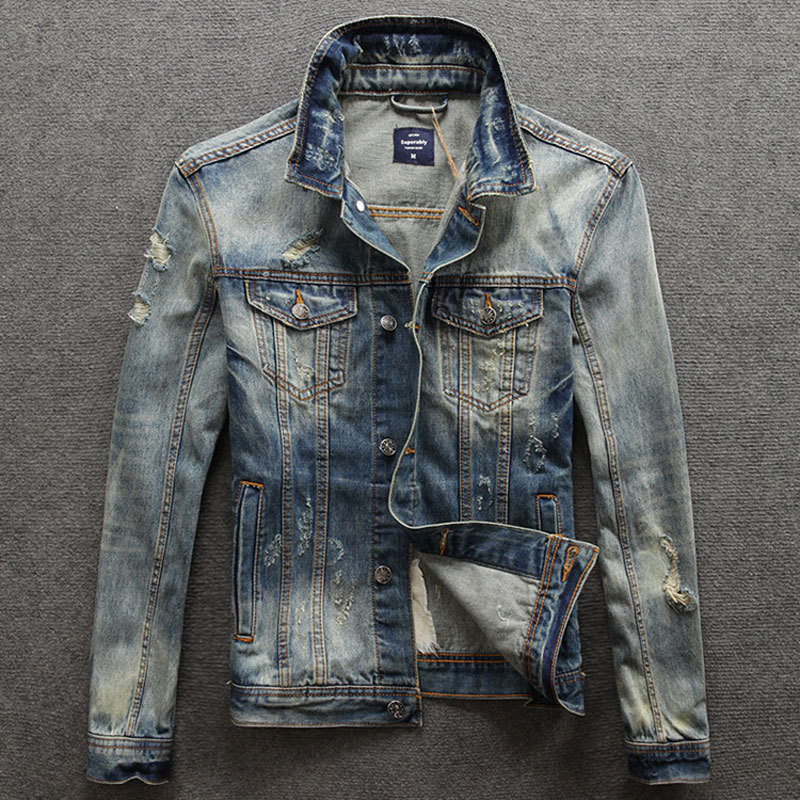 2021 New Japanese Vintage Fashion Retro Wash Destroyed Ripped Denim Jackets Men Embroidery Designer Streetwear Hip Hop Jacket Gyo3, Retro blue
2021 New Japanese Vintage Fashion Retro Wash Destroyed Ripped Denim Jackets Men Embroidery Designer Streetwear Hip Hop Jacket Gyo3, Retro blue